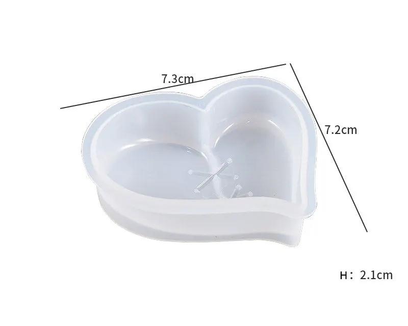 Rubbing Stitching Patching Heart Shaped Keychain Pendant Silicone Moulds for Resin Plaster Soap by Resin Art NZ