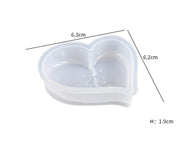 Rubbing Stitching Patching Heart Shaped Keychain Pendant Silicone Moulds for Resin Plaster Soap by Resin Art NZ