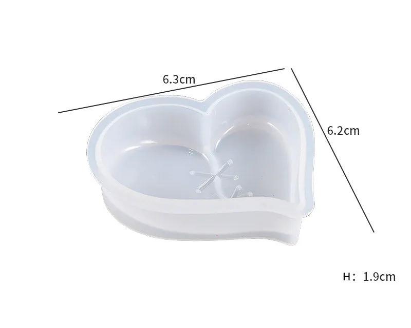 Rubbing Stitching Patching Heart Shaped Keychain Pendant Silicone Moulds for Resin Plaster Soap by Resin Art NZ