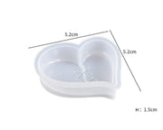 Rubbing Stitching Patching Heart Shaped Keychain Pendant Silicone Moulds for Resin Plaster Soap by Resin Art NZ