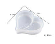 Rubbing Stitching Patching Heart Shaped Keychain Pendant Silicone Moulds for Resin Plaster Soap by Resin Art NZ