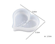 Rubbing Stitching Patching Heart Shaped Keychain Pendant Silicone Moulds for Resin Plaster Soap by Resin Art NZ