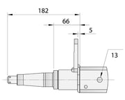 Gull Wing Axle - Multi-Hub - 2200kg - Galvanised technical drawing with dimensions