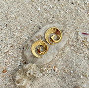 Matau Kōura Gold Earrings by Tahana Jewellery