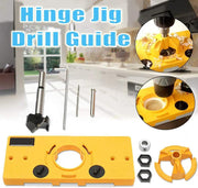 Concealed 35mm Cup Style Hinge Jig Boring Hole Drill Guide with Drill Bit Wood by salelink.co.nz