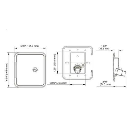 RV Gravity Water Inlet Hatch White Caravan Accessories Parts by salelink.co.nz