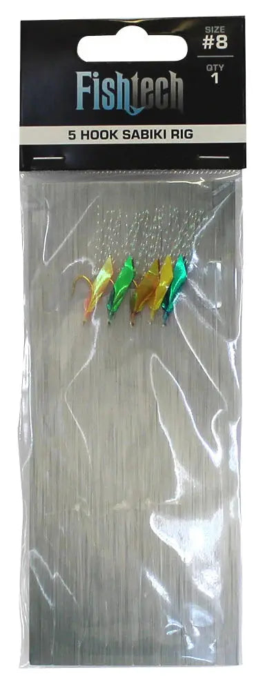 5 Hook Sabiki Rig Size 8 (1 per pack ) by NZ Diver