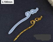 Silicone Hairpin Mould Clear Hairpin Hair Stick Mould DIY Epoxy Resin Mould Jewelry Casting Mouldfor Resin Hair Pin Making DIY Craft Supplies by Resin Art NZ