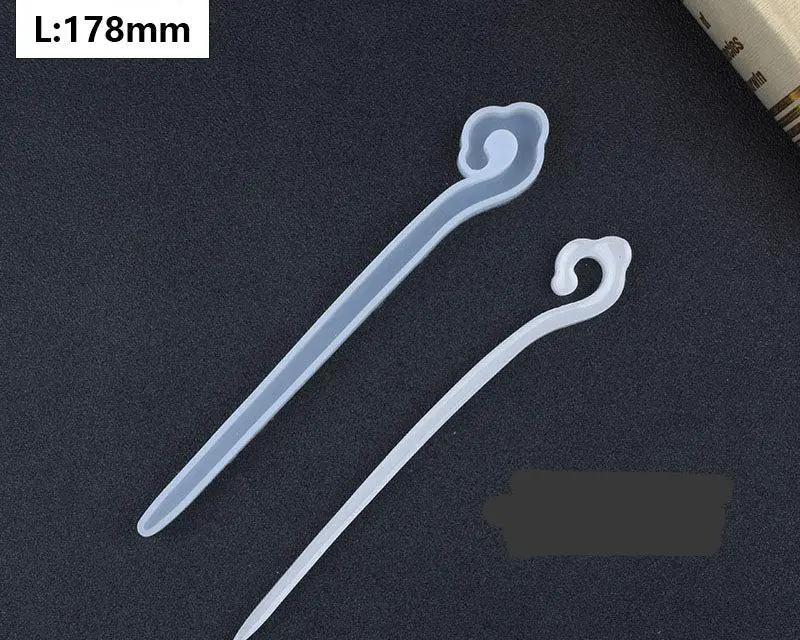 Silicone Hairpin Mould Clear Hairpin Hair Stick Mould DIY Epoxy Resin Mould Jewelry Casting Mouldfor Resin Hair Pin Making DIY Craft Supplies by Resin Art NZ