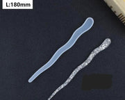 Silicone Hairpin Mould Clear Hairpin Hair Stick Mould DIY Epoxy Resin Mould Jewelry Casting Mouldfor Resin Hair Pin Making DIY Craft Supplies by Resin Art NZ