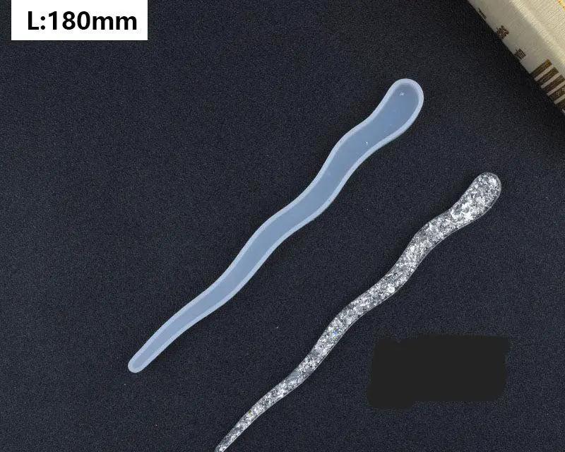 Silicone Hairpin Mould Clear Hairpin Hair Stick Mould DIY Epoxy Resin Mould Jewelry Casting Mouldfor Resin Hair Pin Making DIY Craft Supplies by Resin Art NZ