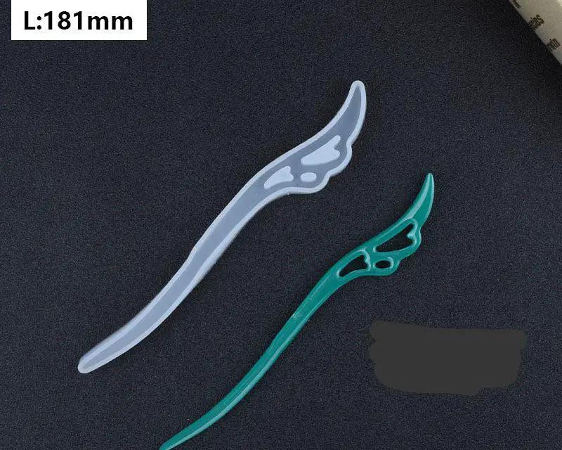 Silicone Hairpin Mould Clear Hairpin Hair Stick Mould DIY Epoxy Resin Mould Jewelry Casting Mouldfor Resin Hair Pin Making DIY Craft Supplies by Resin Art NZ