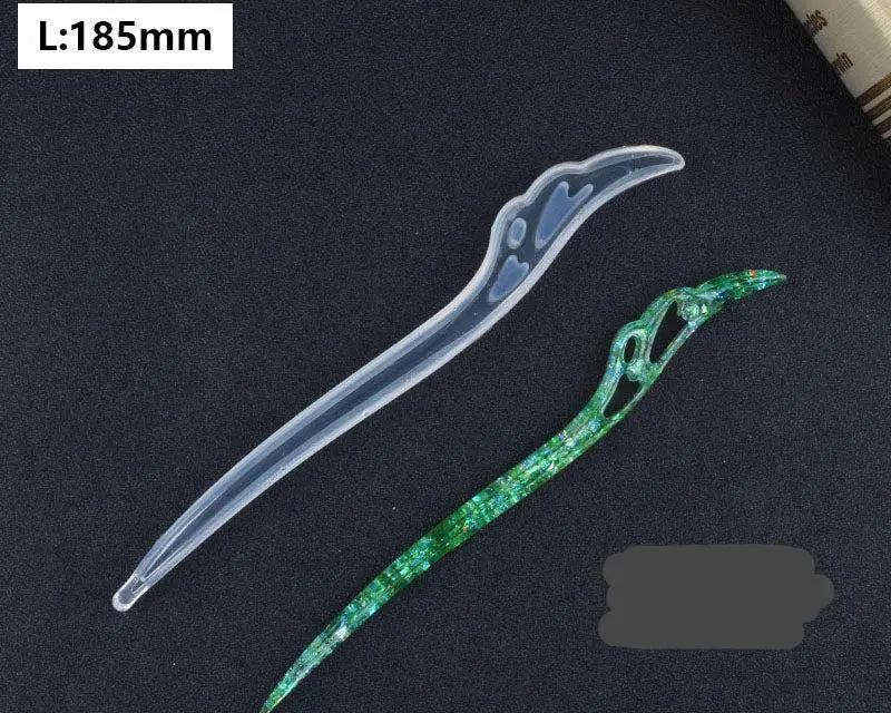 Silicone Hairpin Mould Clear Hairpin Hair Stick Mould DIY Epoxy Resin Mould Jewelry Casting Mouldfor Resin Hair Pin Making DIY Craft Supplies by Resin Art NZ