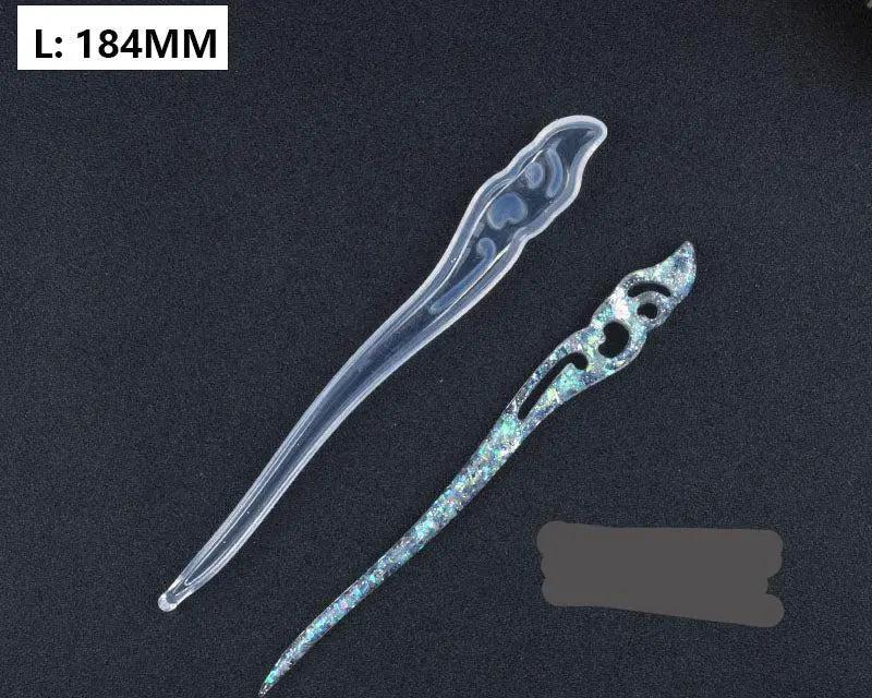 Silicone Hairpin Mould Clear Hairpin Hair Stick Mould DIY Epoxy Resin Mould Jewelry Casting Mouldfor Resin Hair Pin Making DIY Craft Supplies by Resin Art NZ