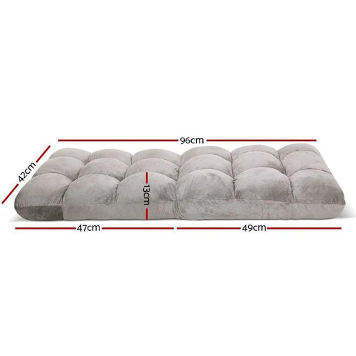 SportZone.co.nz Furniture > Bar Stools & Chairs > Arm Chairs & Recliners Artiss Lounge Sofa Bed Flannel Fabric Grey Artiss Lounge Sofa Bed Flannel Fabric Grey