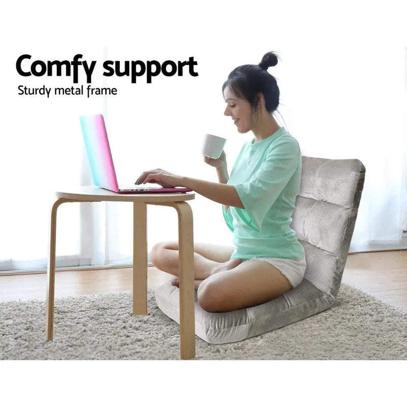 SportZone.co.nz Furniture > Bar Stools & Chairs > Arm Chairs & Recliners Artiss Lounge Sofa Bed Flannel Fabric Grey Artiss Lounge Sofa Bed Flannel Fabric Grey