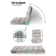 SportZone.co.nz Furniture > Bar Stools & Chairs > Arm Chairs & Recliners Artiss Lounge Sofa Bed Flannel Fabric Grey Artiss Lounge Sofa Bed Flannel Fabric Grey