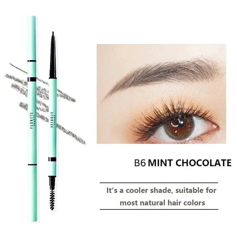 FLORTTE Rotating Double-Ended Eyebrow Pencil with Brush by Poppy Gifts