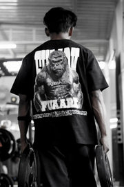 Gorilla Oversized T-shirt Black by Fuaark Nz