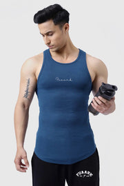 Ribbed Tank Teal by Fuaark Nz