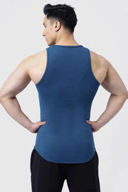 Ribbed Tank Teal by Fuaark Nz