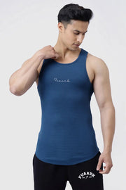 Ribbed Tank Teal by Fuaark Nz