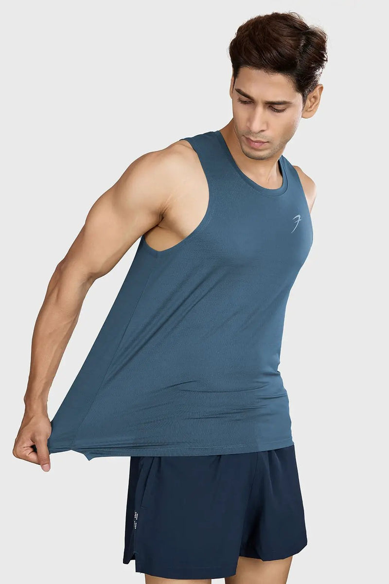 Ember Running Tank Light Blue by Fuaark Nz