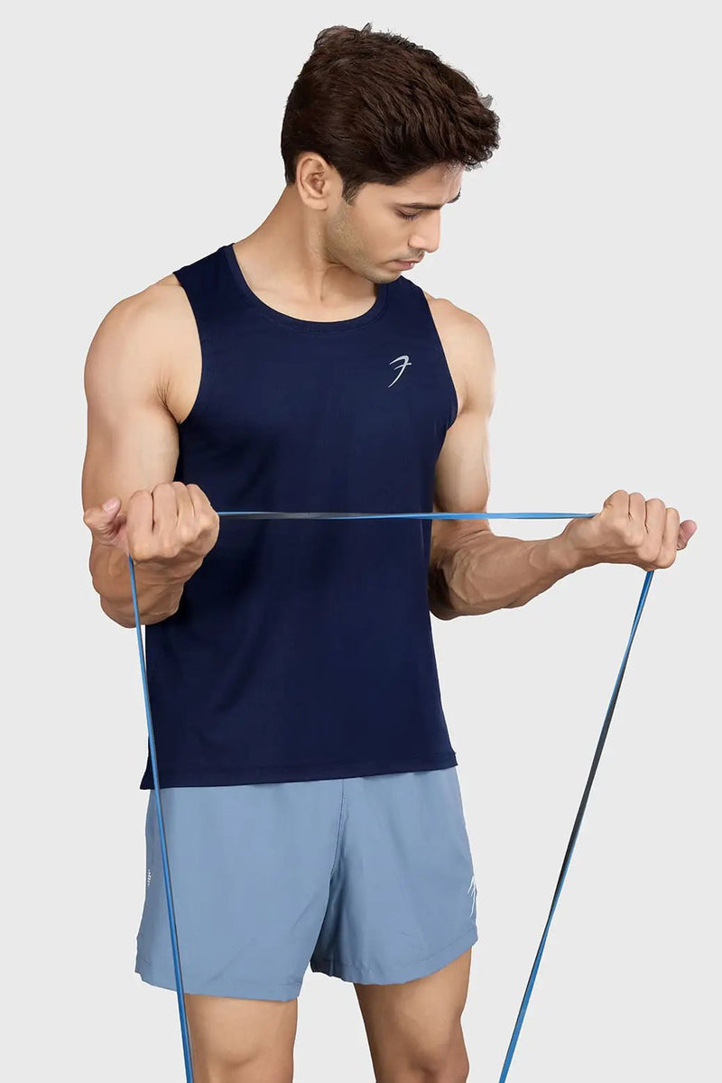 Ember Running Tank Navy by Fuaark Nz