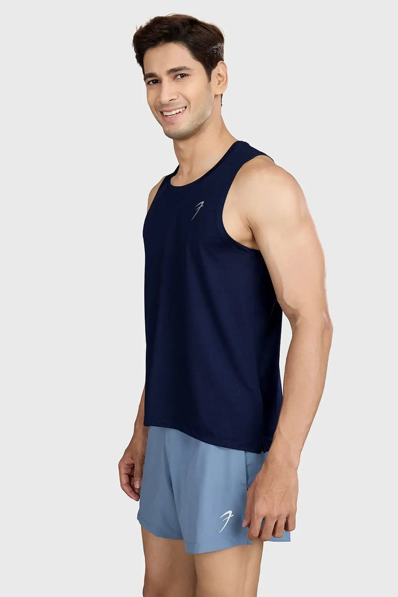 Ember Running Tank Navy by Fuaark Nz