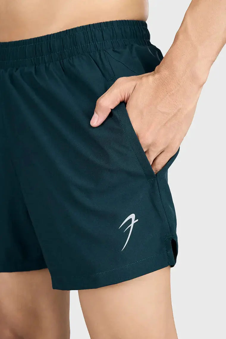 Pulse 4" Running Shorts Deep Green by Fuaark Nz