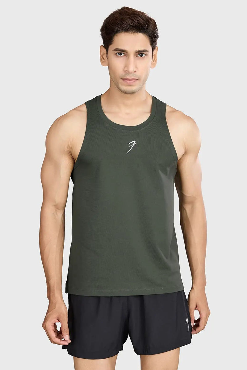 Pulse Running Tank Olive by Fuaark Nz