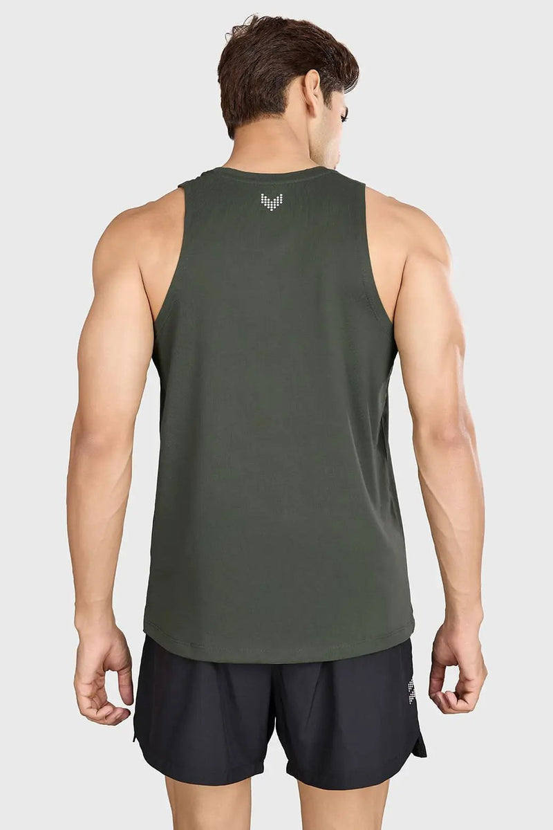 Pulse Running Tank Olive by Fuaark Nz