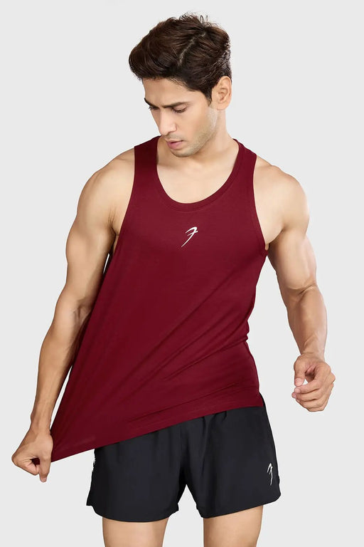 Pulse Running Tank Deep Red by Fuaark Nz