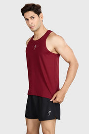Pulse Running Tank Deep Red by Fuaark Nz