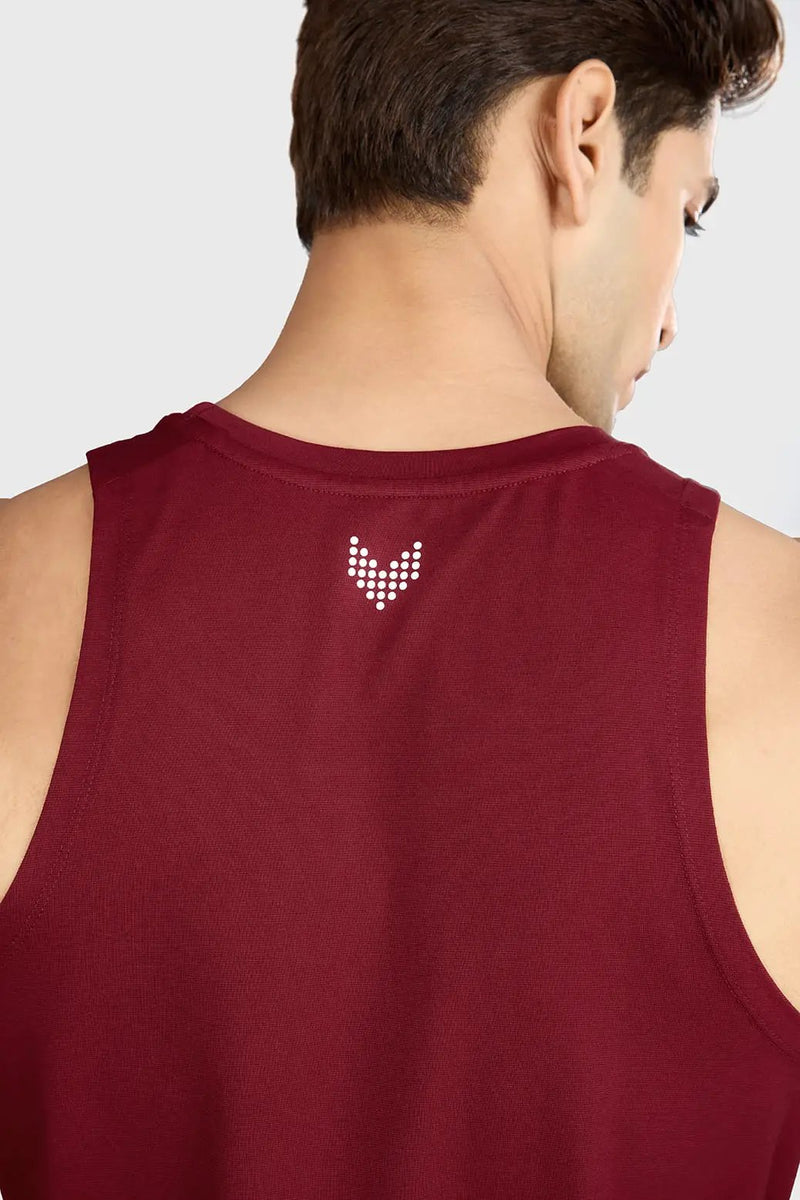 Pulse Running Tank Deep Red by Fuaark Nz