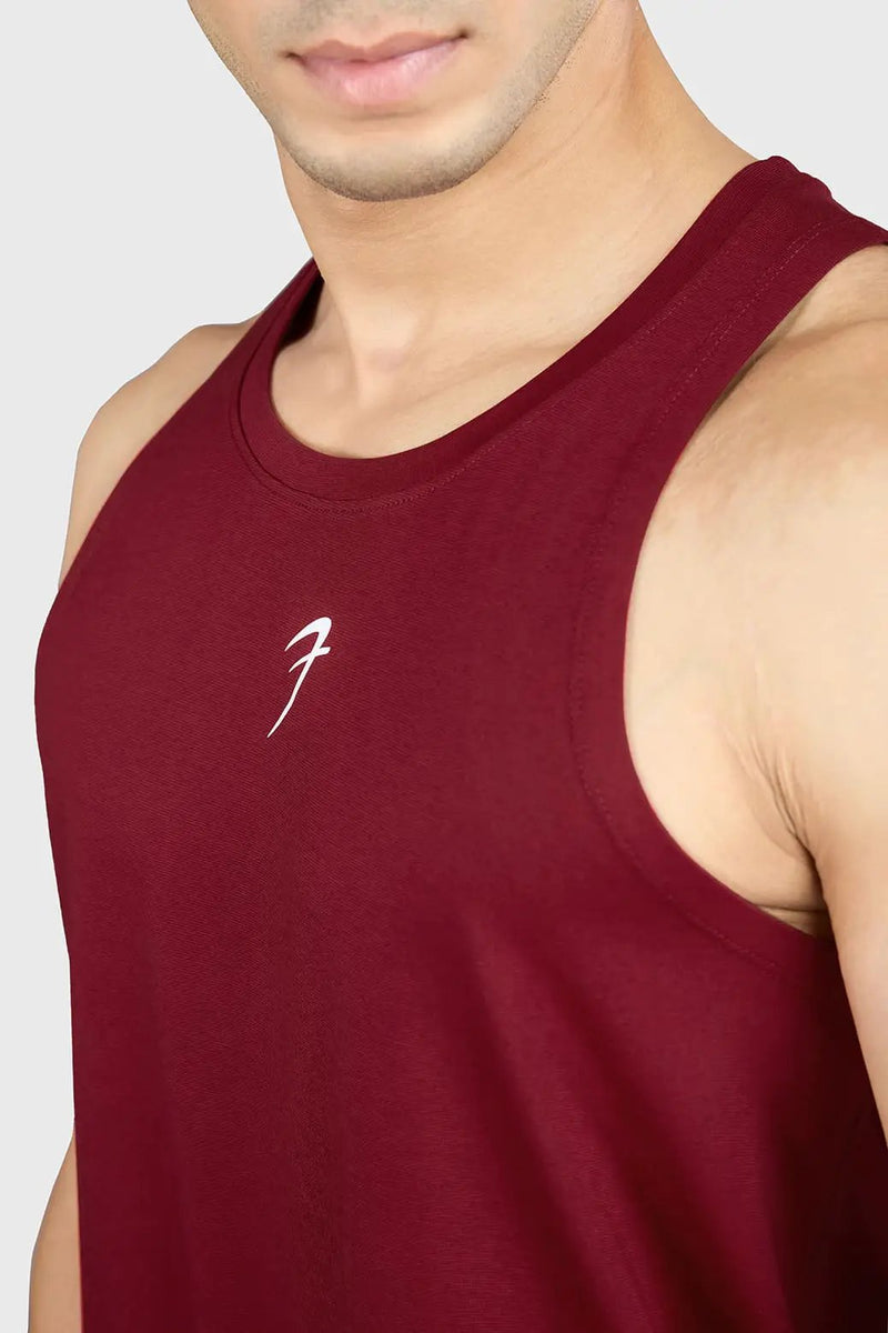 Pulse Running Tank Deep Red by Fuaark Nz