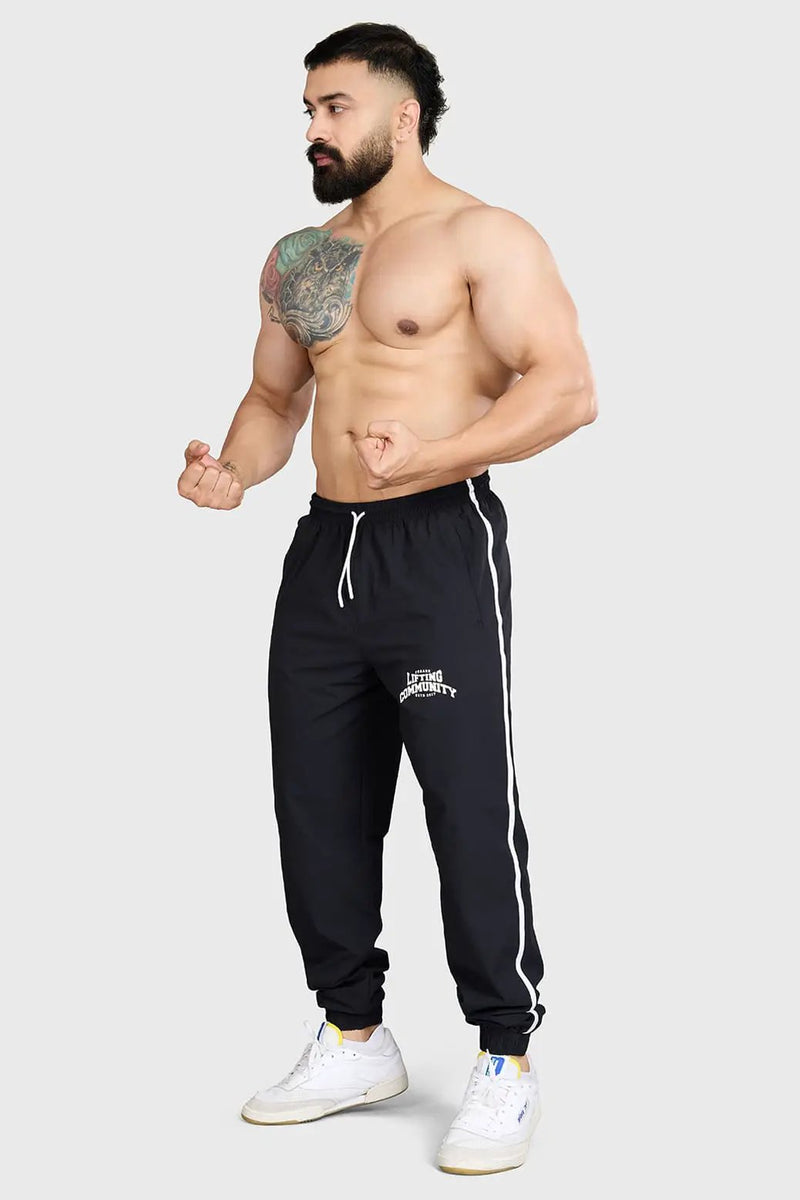 Lifting Community Joggers Black by Fuaark Nz