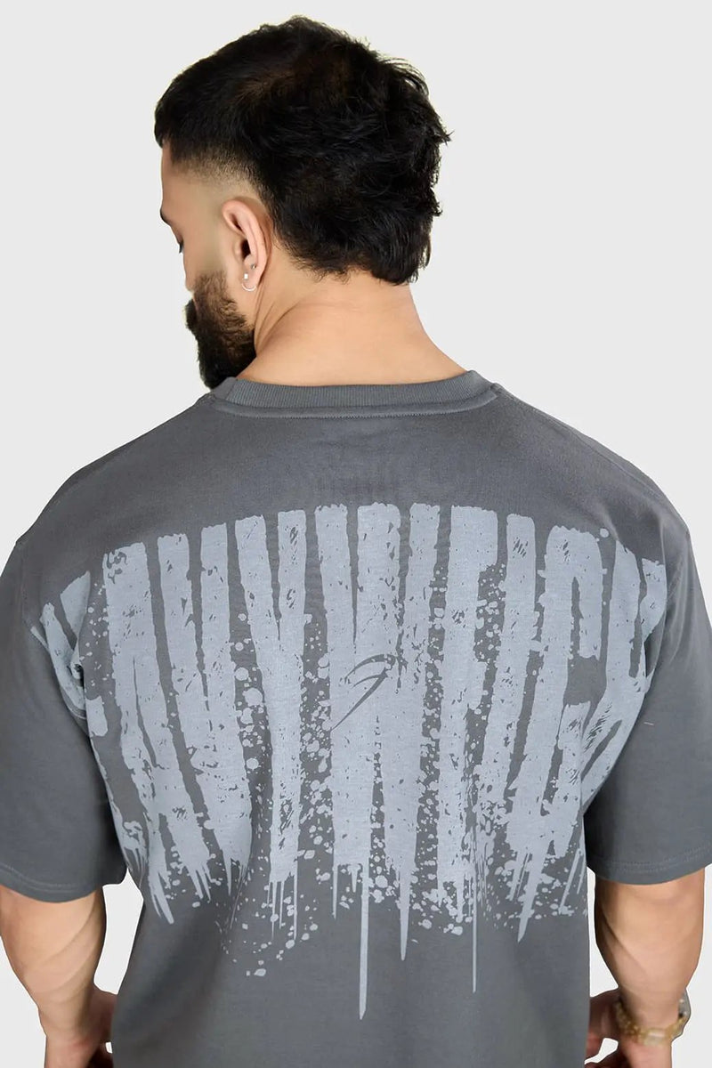 Heavyweight Oversized T-shirt Grey by Fuaark Nz