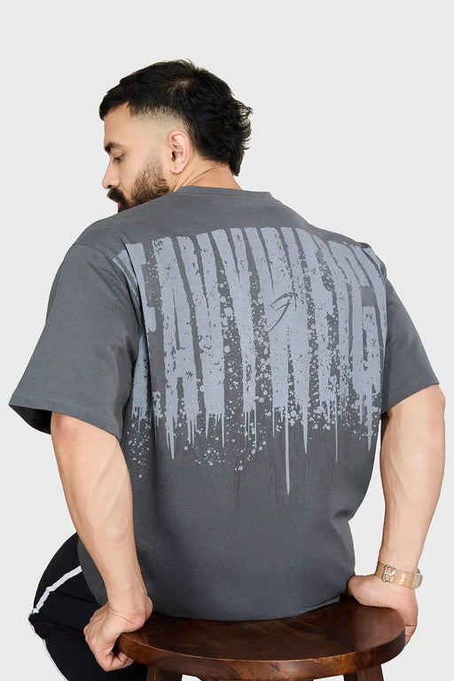 Heavyweight Oversized T-shirt Grey by Fuaark Nz