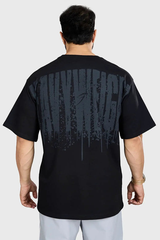 Heavyweight Oversized T-shirt Black by Fuaark Nz