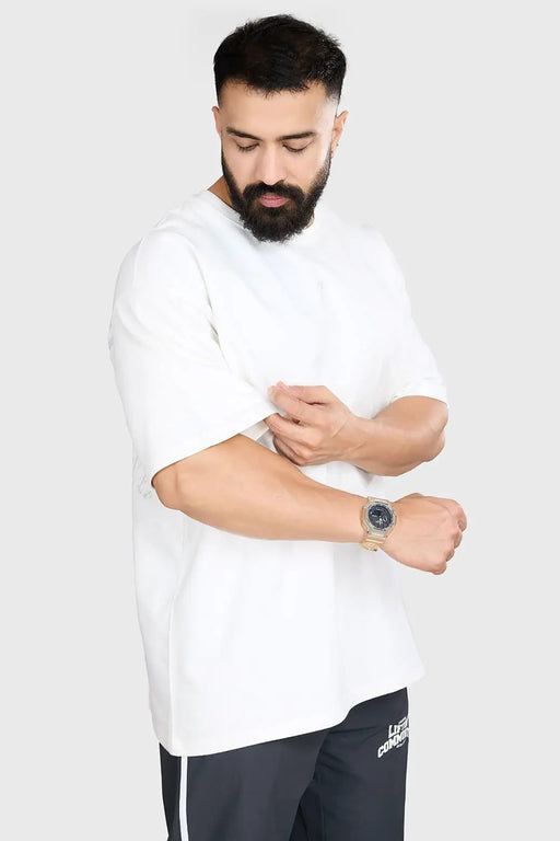 Heavyweight Oversized T-shirt White by Fuaark Nz