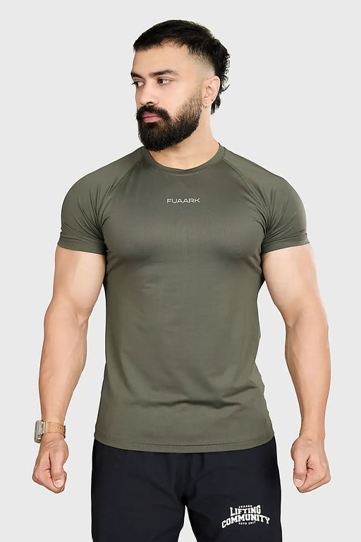 Dash T-shirt Olive by Fuaark Nz