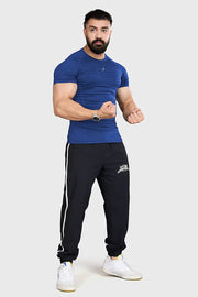 Power Seamless T-shirt Blue/Logo by Fuaark Nz