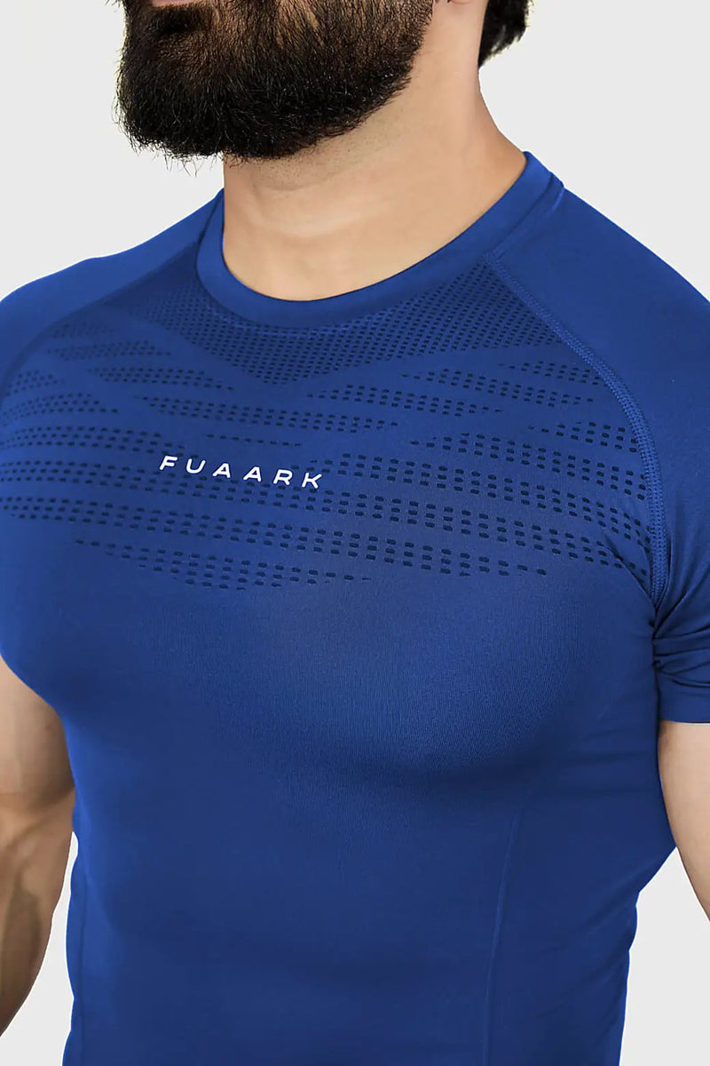 Power Seamless T-shirt Blue/ Fuaark by Fuaark Nz