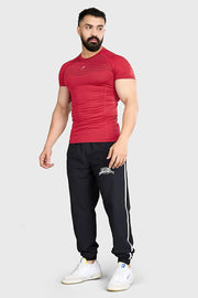 Power Seamless T-shirt Red/Logo by Fuaark Nz