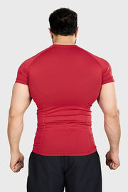 Power Seamless T-shirt Red/Logo by Fuaark Nz