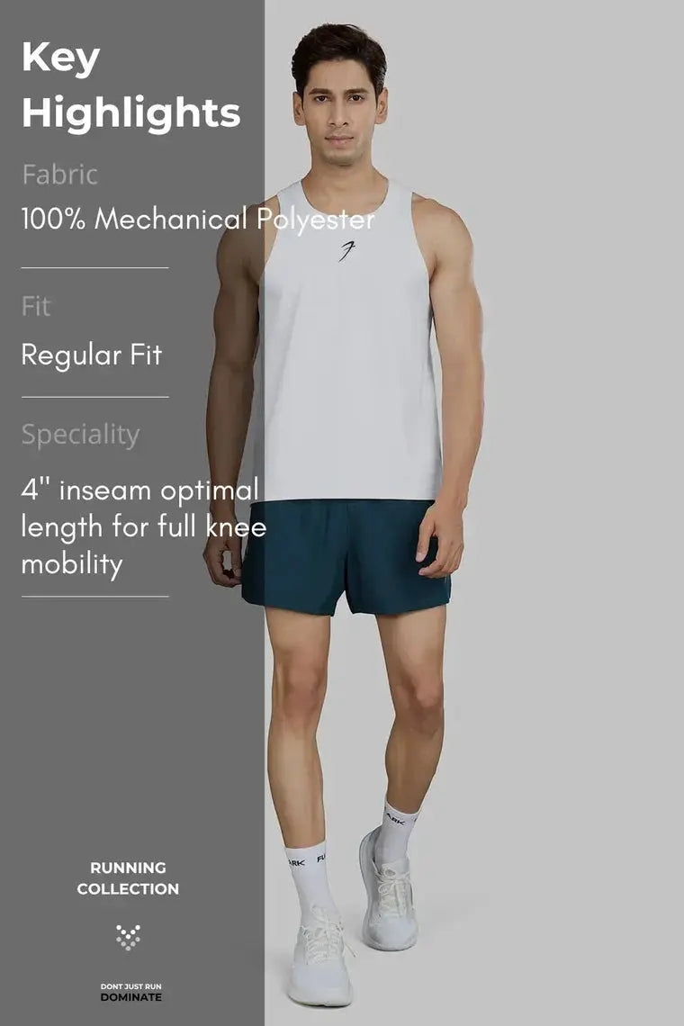 Pulse 4" Running Shorts Deep Green by Fuaark Nz