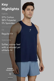 Pulse Running Tank Navy by Fuaark Nz