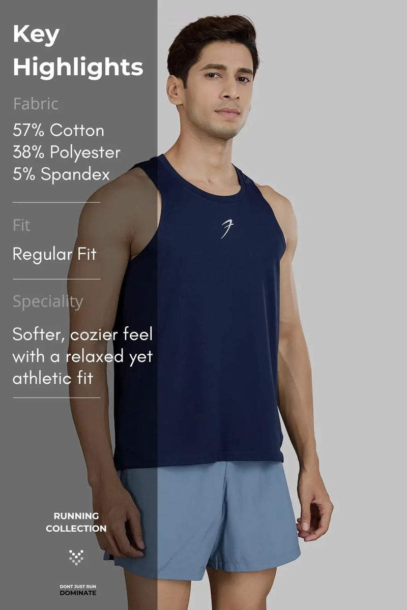 Pulse Running Tank Navy by Fuaark Nz