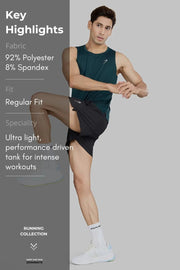 Ember Running Tank Bottle Green by Fuaark Nz